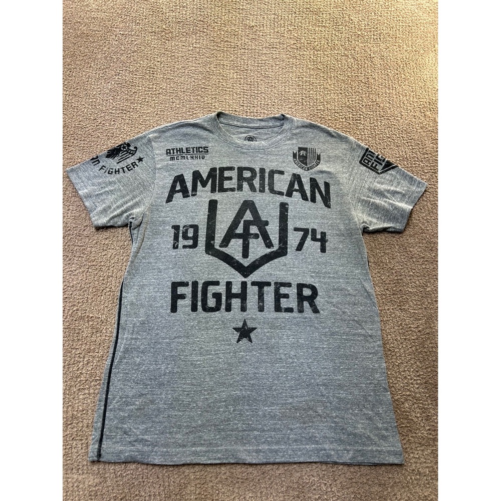 American Fighter Mens Large Gray Athletics Graphic T-Shirt MMA Training Tee